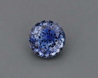 1,15 ct natuurlijke, onverhitte, blauwe ronde saffier 6,15 x 6,14 mm