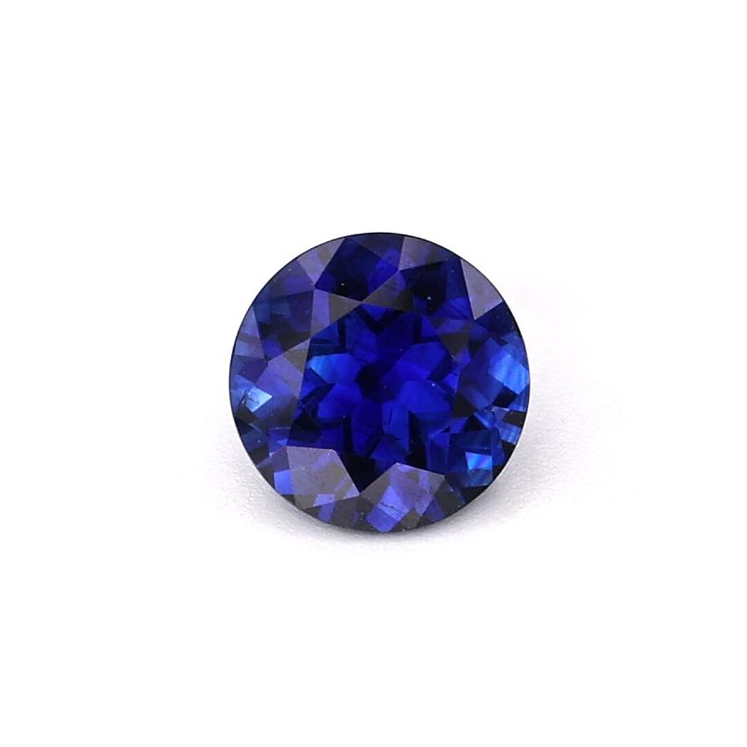 0.72ct Natural Heat Only Sapphire Blue Round 5.41x5.40mm - Etsy Australia