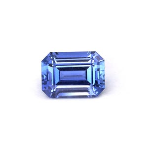 Zafiro azul esmeralda natural sin calentar de 1,35 ct, 7,45 x 5,42 mm