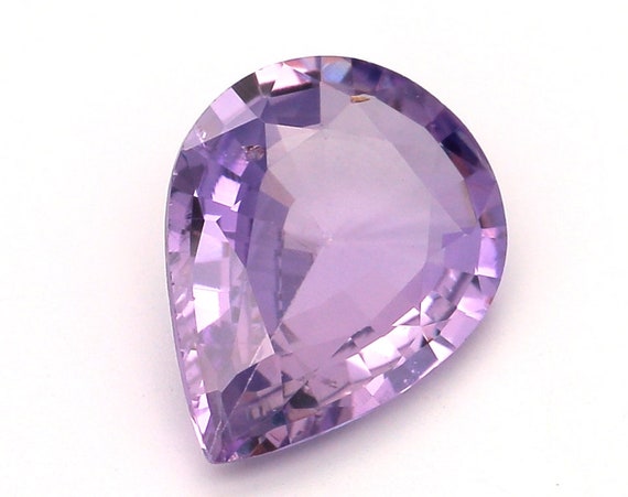 ND1443 Expedite Shipping 41.30 Ct Certified Natural Transparent Untreated/Unheated Purple Sapphire Pear Cut Gemstone Use For Ring Size !