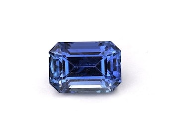 1,28 ct natuurlijke, onverhitte saffierblauwe smaragd 6,83 x 4,84 mm