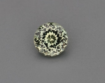 0,57 ct Natuurlijke, onverhitte saffier, blauwgroen, rond, 4,99 x 4,98 mm