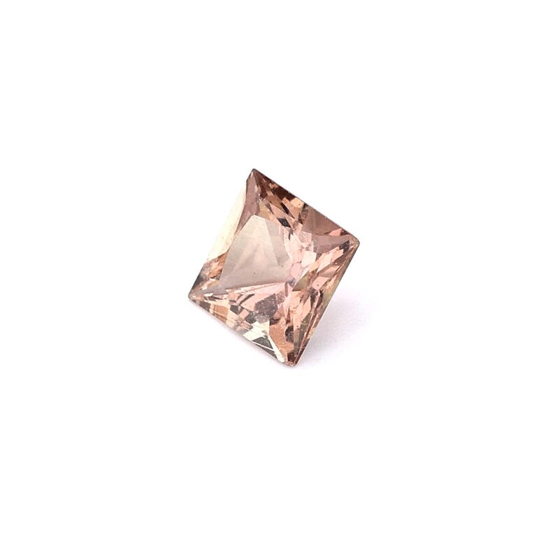 0.69ct Natural Heat Only Sapphire Pink-orange Princess 4.90x4.85mm ...