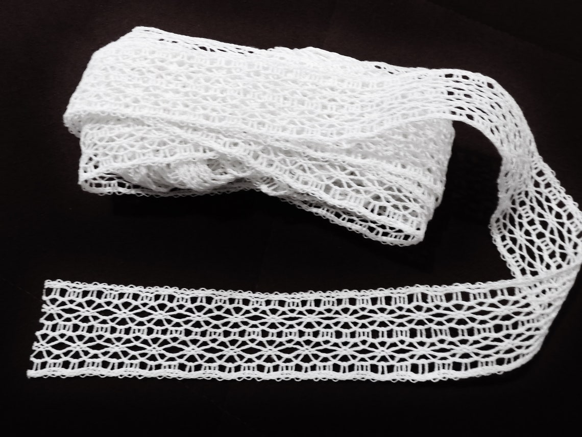 485 Meter antike weiße Baumwoll-Klöppel-Mittelspitze | Etsy