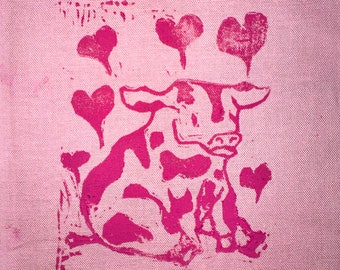 Love Cow Sew On Patch