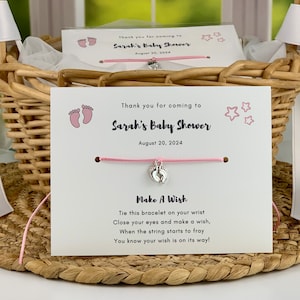 Baby Shower Favors, Baby Shower Favors Girl, Baby Shower Favors Boy, Baby Girl Shower Favors, Gender Neutral, Baby Footprints Wish Bracelets