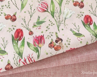 Acufactum fabric package "Tulip Time" Emma Old Pink 2pcs.