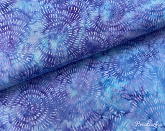 Patchworkstoff Island Batik Foundations Kathy Engle Aqua blau- violet