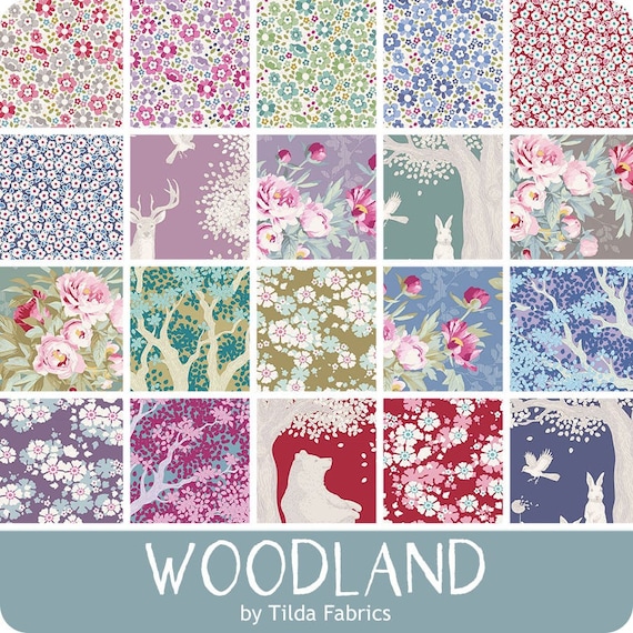 Tilda Fabric Woodland Lavender Tilda Collection -  Israel