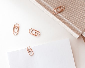 Mini paper clips | heart | Love mail | Brackets | Staples