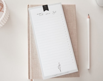 To-do list | DL format | 50 sheets | Notepad | Task pad | Daily planner | Weekly planner | Office | Home office