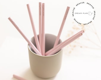 Pencil "Dream Plan do" | Pencil with saying | Stationery | Stationery | paperwork | pink | Pastel colors | matt | Gift idea