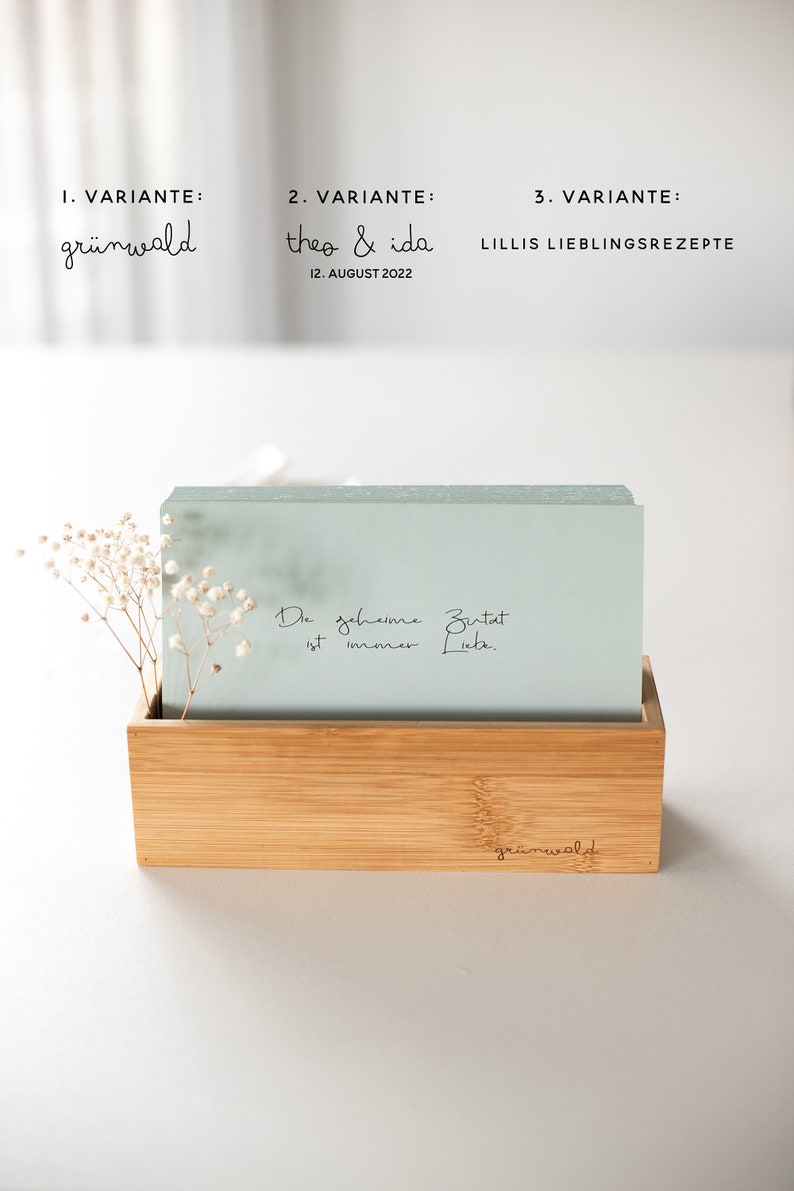 ZICOTO Rezeptbox Aus Leinen - Organisiert Bis Zu 250 Rezeptkarten