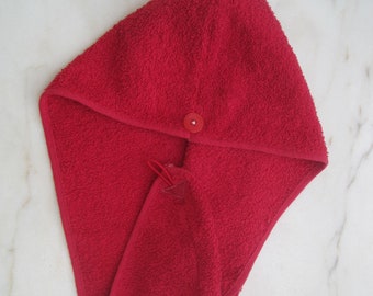 Turban Frottee Handtuch sattes rot