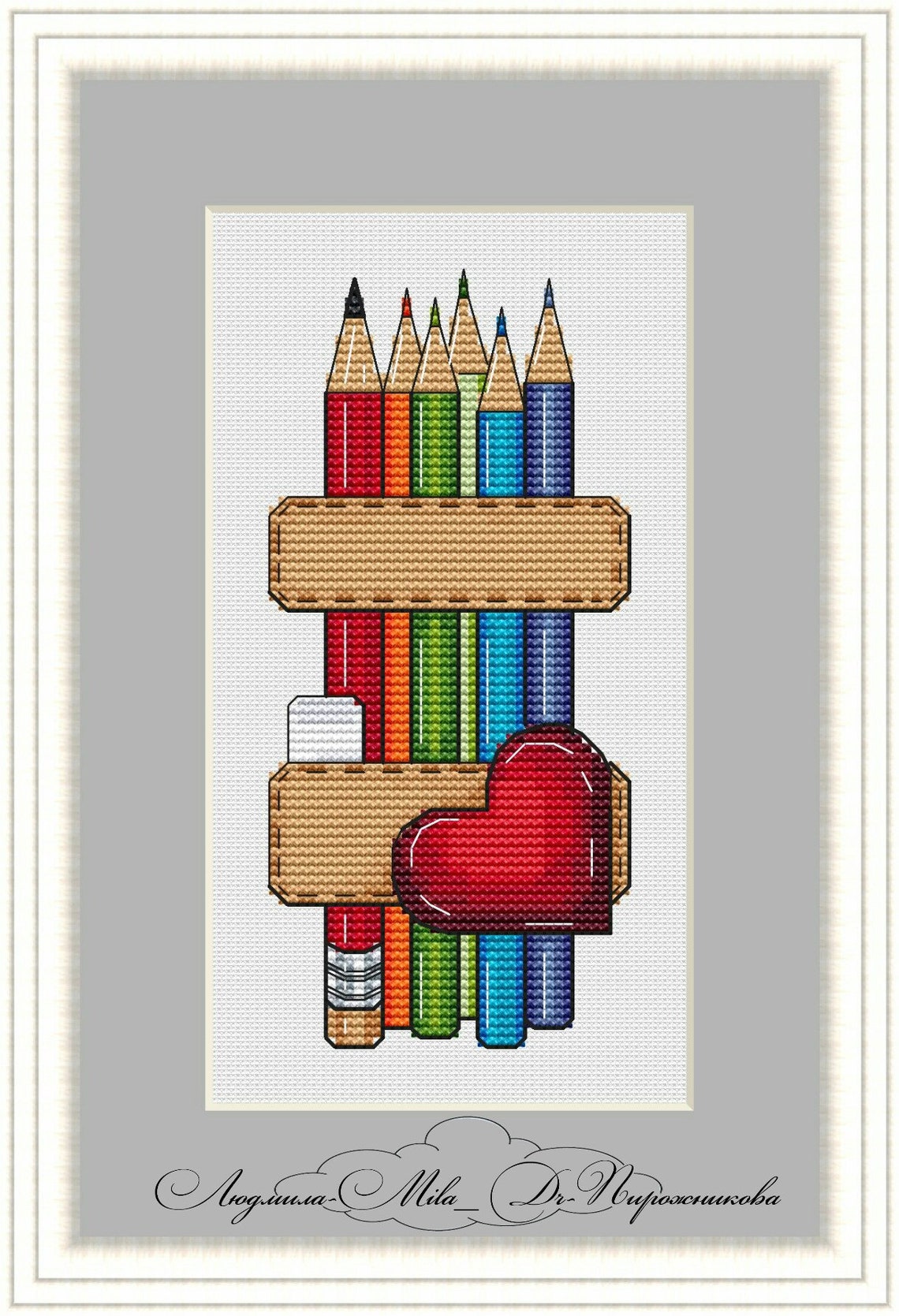 Cross Stitch pencils DMC Cross Stitch Chart Etsy