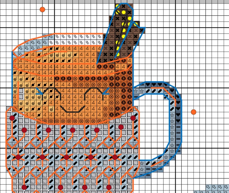 Cross Stitch Drinks for Christmas DMC Cross Stitch | Etsy