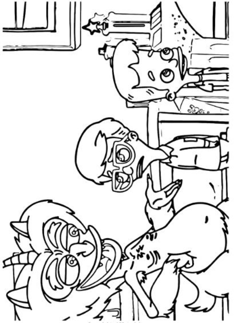 Simple Big Mouth Coloring Pages for Kindergarten