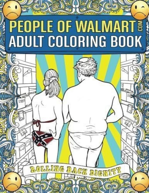Adult Coloring Book People Of Walmart For Men Women Of All Etsy