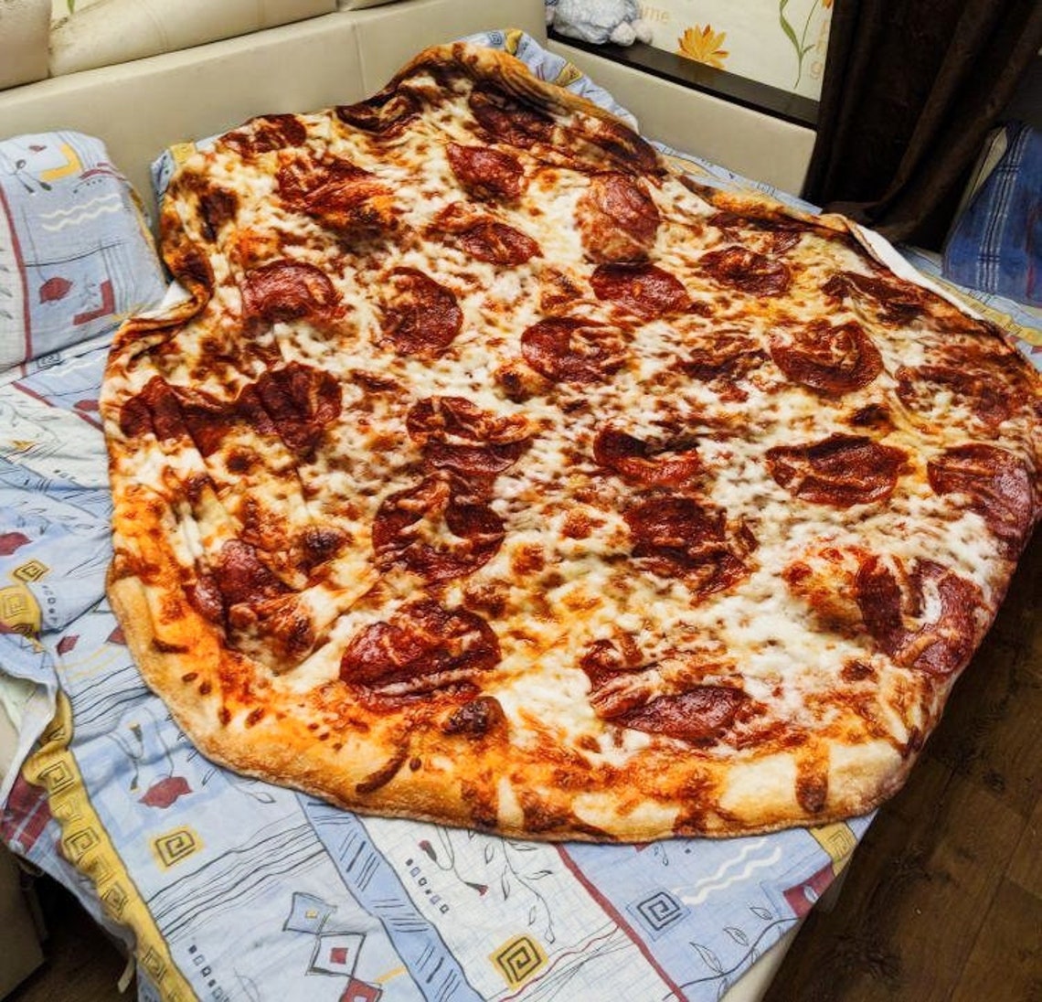 Pizza Blanket Giant Pizza Throw Blanket Soft and Comfortable Etsy