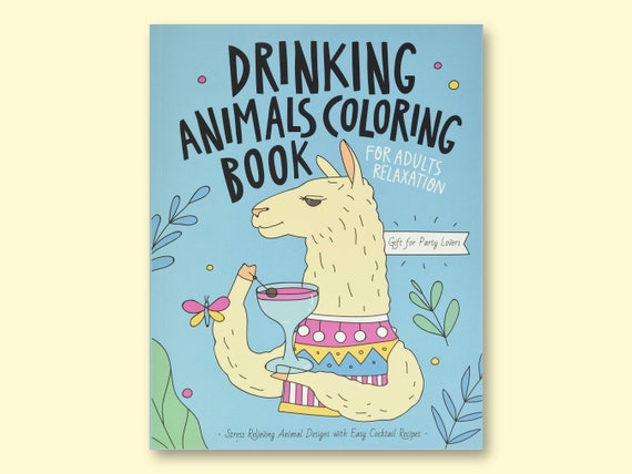 Download Drinking Animals Coloring Book A Fun Coloring Gift Book For Etsy