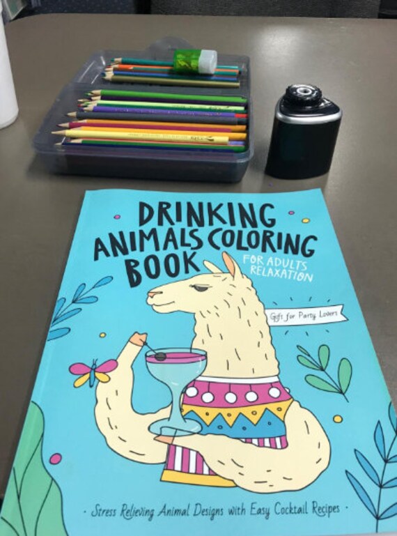 Download Drinking Animals Coloring Book A Fun Coloring Gift Book For Etsy