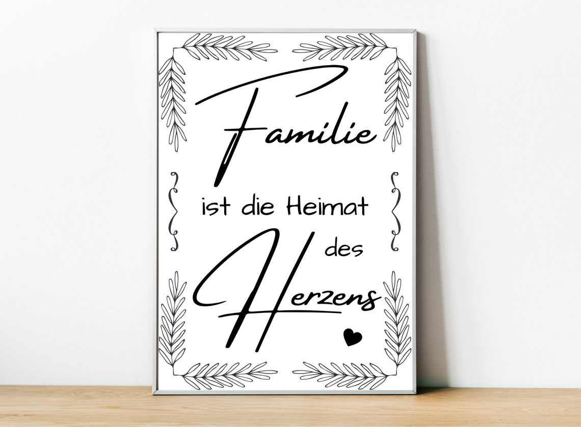 Familien Spruch Karte Poster Hochzeit Geburtstag Geschenkidee Etsy