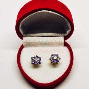 Pendientes con amatistas oro 18 k