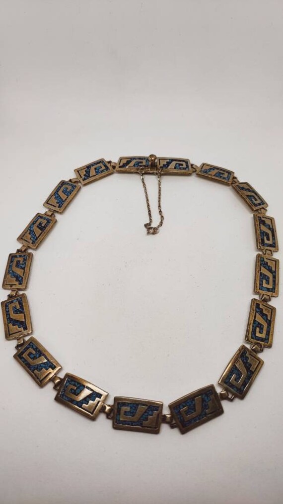 Solid silver and turquoise necklace - image 4