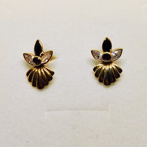 Earrings with sapphires and rubies 18k gold