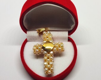 Pendentif Croix De Caravaca En Or Jaune 18K (750/1000) - Bijou Religieux Neuf Sans Emballage
