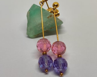 Earrings with amethysts 18k gold
