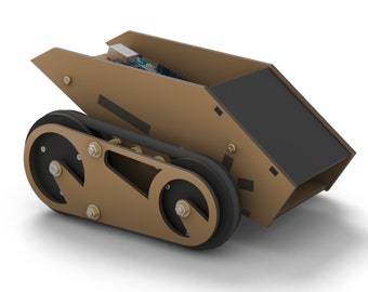 Tracked Robot Kit EasyBugDS in MDF - PDF-sjablonen voor lasersnijden