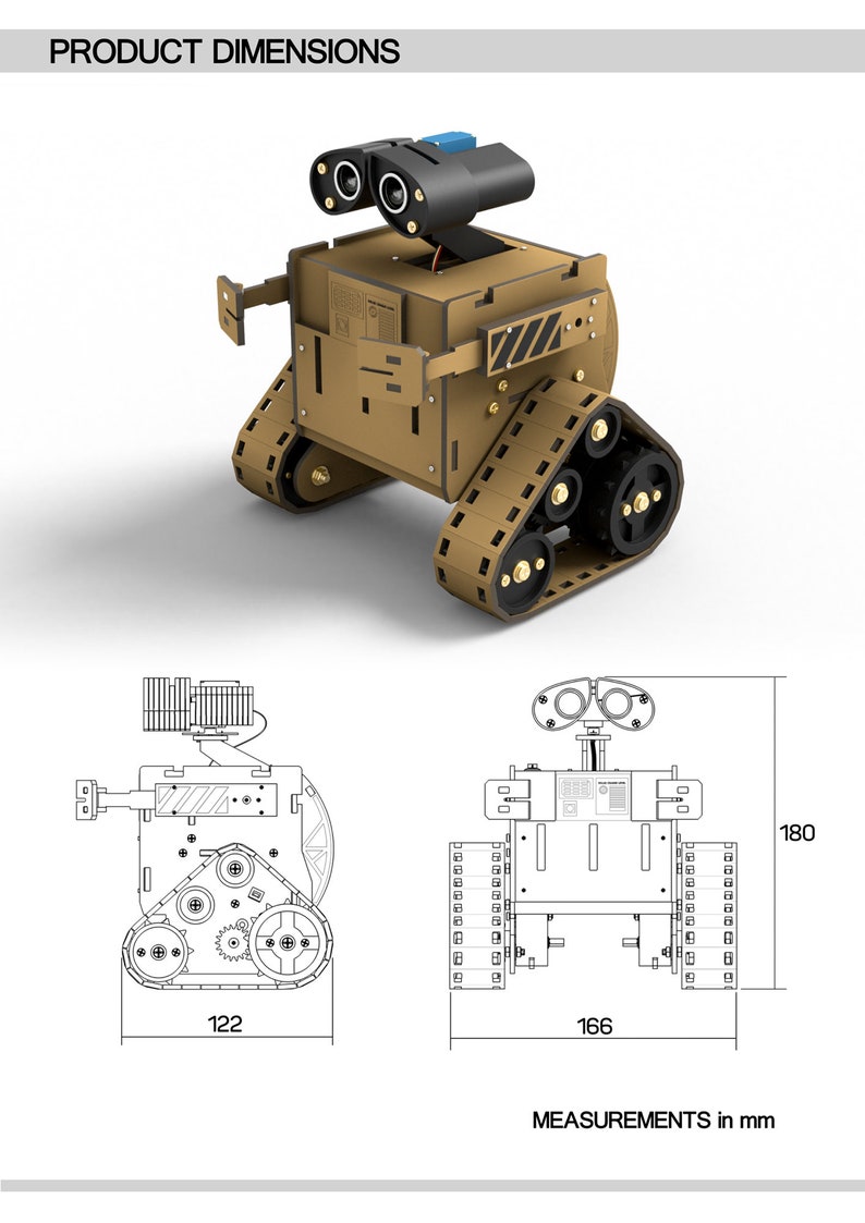 MDF Wall-e Style Robot Laser Cut Vector Files PDF and DXF - Etsy Finland
