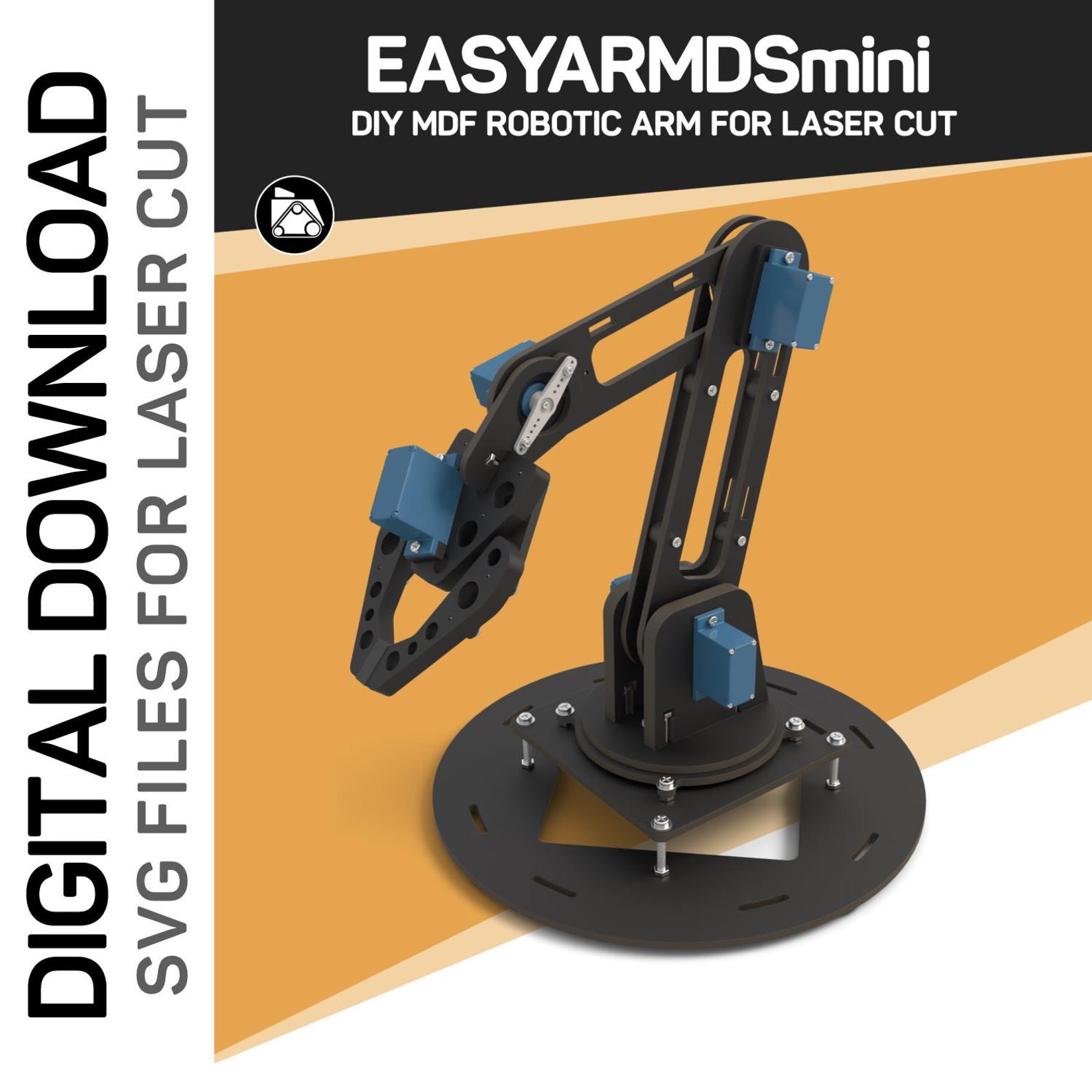MDF Robotic Arm- PDF Templates for Laser Cutting - Etsy