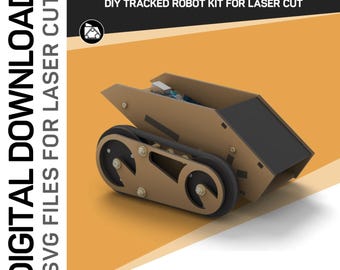 Tracked Robot Kit EasyBugDS in MDF - PDF Templates for Laser Cutting
