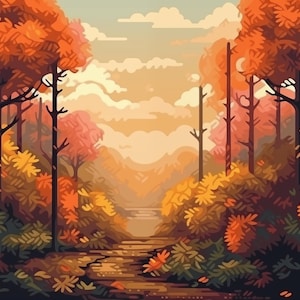 5 Forest Themed Pixel Art Backgrounds | Forest Pixel Art | Pixel Art for Video Games | Video Game Pixel Art
