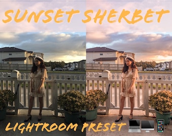 SUNSET SHERBET - Lightroom Preset iOS & ANDROID
