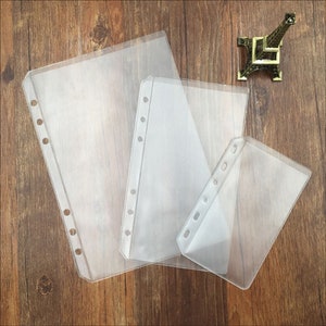 Clear sleeve bag transparent open at the top for DIN A5, Filofax Personal & Pocket
