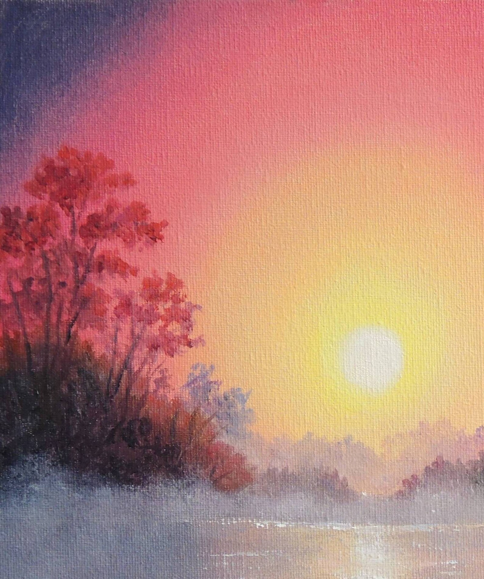 Twilight Painting Original Art Sunset Artwork National Park | Etsy