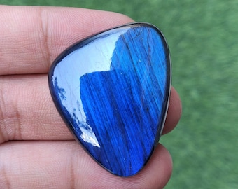 Natuurlijke labradoriet cabochon - 27 x 37 mm blauwe flitsende labradoriet edelsteen - AAA topkwaliteit labradoriet cabochon voor het maken van sieraden