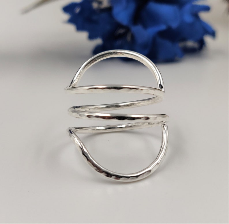 Solid 925 Sterling Silver Finger Splint Ring Arthritis Ring Silver