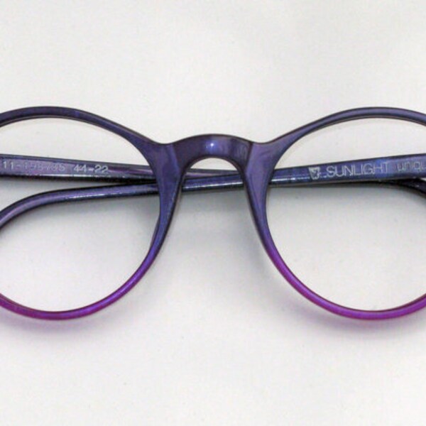 Eyeglass frame hand painted, blue-purple