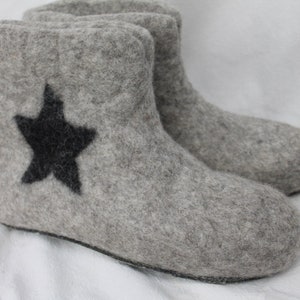 Women&#39;s + Men&#39;s Felt Slippers Size 35-48 Felt Boots Felt Shoes Star Slippers Wool Felt Felt