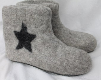 Pantoufles en feutre pour femmes et hommes taille 35-48 bottes en feutre chaussures en feutre pantoufles étoiles feutre de laine feutre