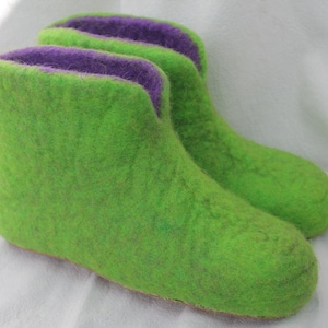 Felt shoes for women and men, felt slippers, hut shoes, felt boots with rubber sole