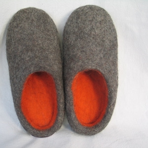 Ladies felt slippers size 36-42 women's desired colors slippers slippers wool rubber sole felt sole image 1