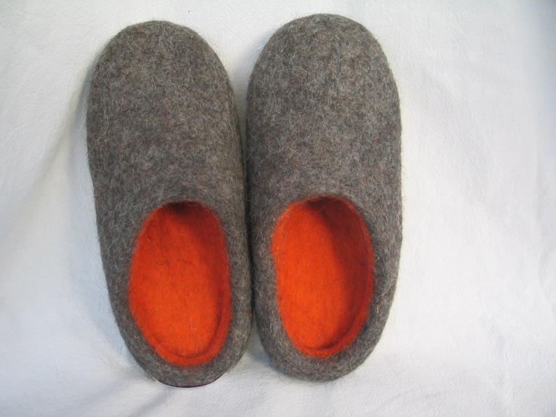 Ladies felt slippers size 36-42 women's desired colors slippers slippers wool rubber sole felt sole image 1