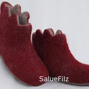 Women + Men Felt Slippers Hut Shoes Felt Boots with 5 mm Felt Sole Gr 36-47 Slippers Wool Hygge