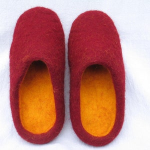 Ladies felt slippers size 36-42 women's desired colors slippers slippers wool rubber sole felt sole image 8