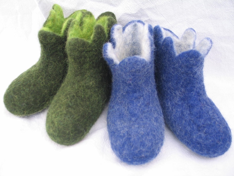 Felt slippers felt boots children size. 23-35 Knights and damsels slippers boys girls cozy warm felt shoes image 3